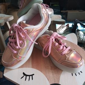 Airwalk rose gold light ups youth 13 1/2